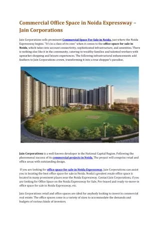 Commercial Space For Sale in Noida