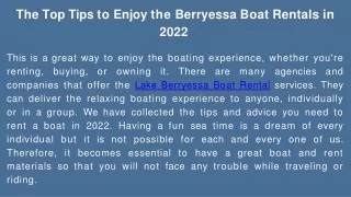 The Top Tips to Enjoy the Berryessa Boat Rentals in 2022 -converted