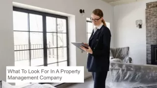 What To Look For In A Property Management Company