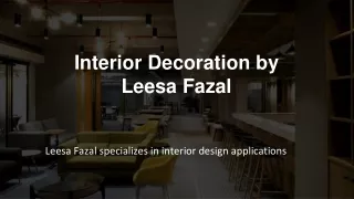 Leesa Fazal- Embellished Modern Designs