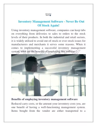 inventory management software never