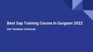 best sap training course in gurgaon 2022