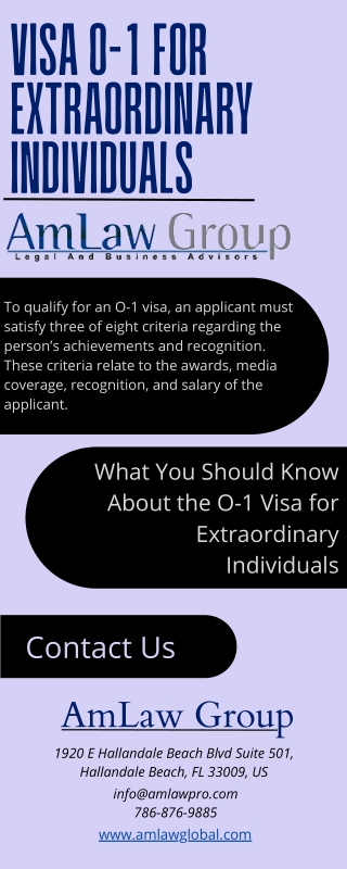 Visa O-1 for Extraordinary Individuals