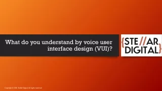 what do you understand by voice user interface design vui