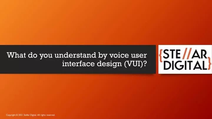 what do you understand by voice user interface design vui