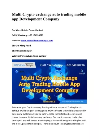 multi crypto exchange auto trading mobile
