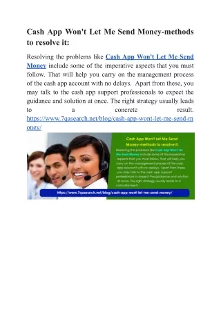 Cash App Won't Let Me Send Money-methods to resolve it: