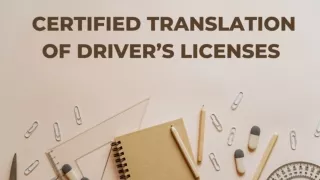 Certified Translation of Driver’s Licenses