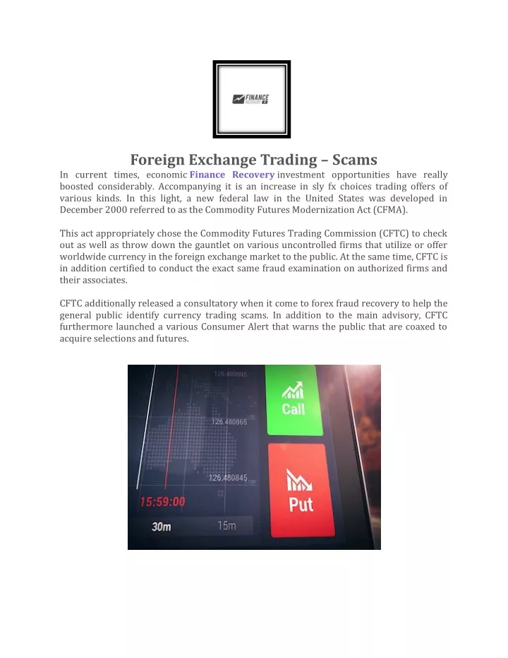 foreign exchange trading scams in current times