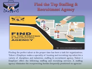 Find the Top Staffing & Recruitment Agency