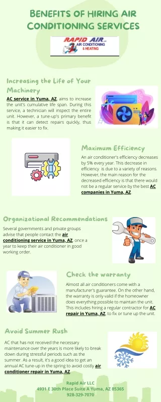 Benefits of Hiring Air Conditioning Services