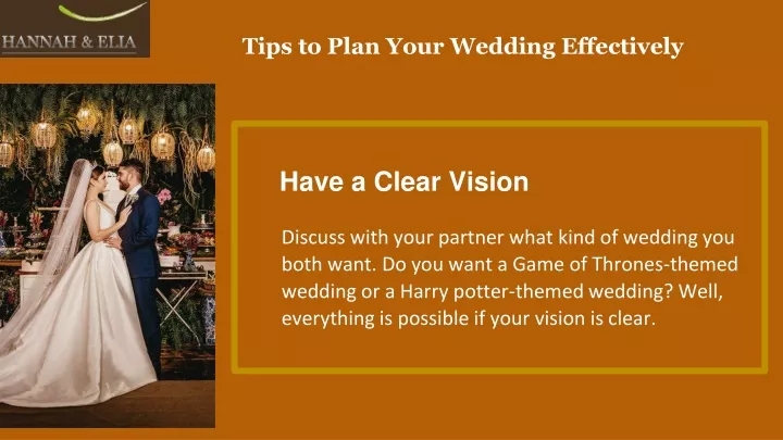 tips to plan your wedding effectively