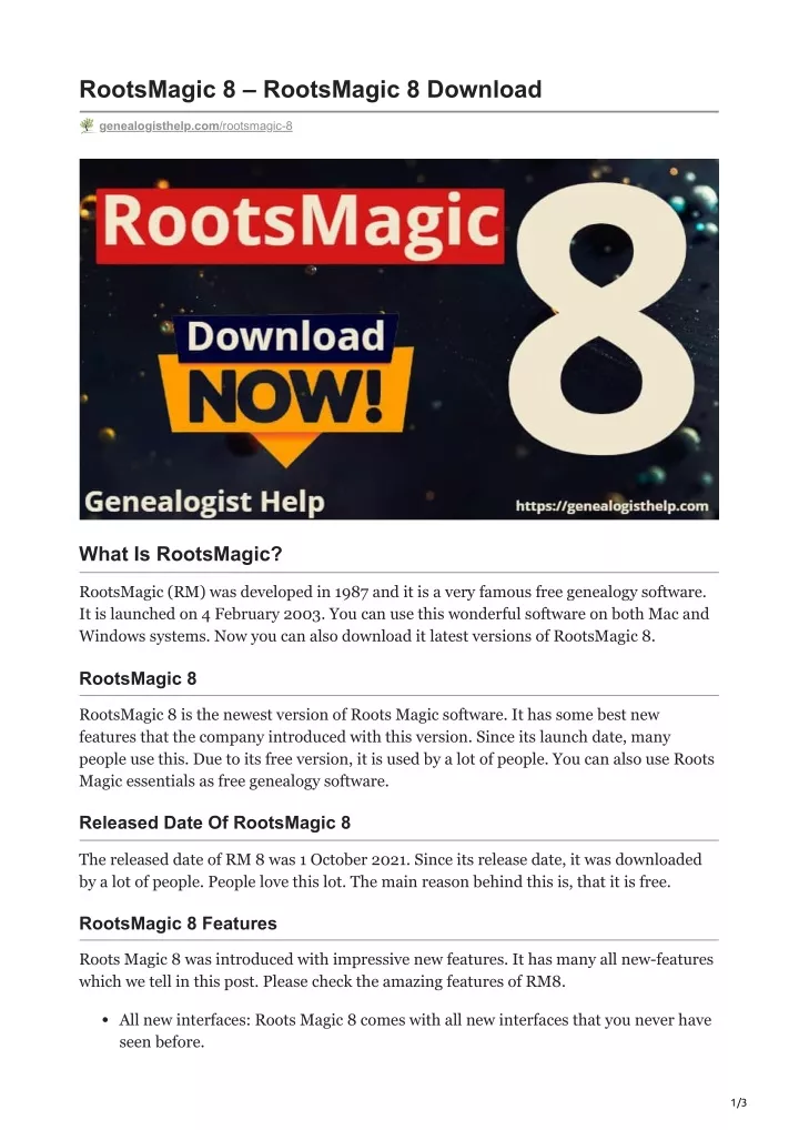 rootsmagic 8 rootsmagic 8 download