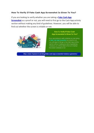 how to verify if fake cash app screenshot