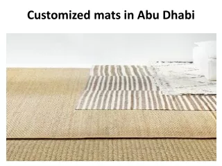 customized mats in abu dhabi