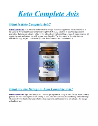 Official# Keto Complete Avis Shark Tank Truth