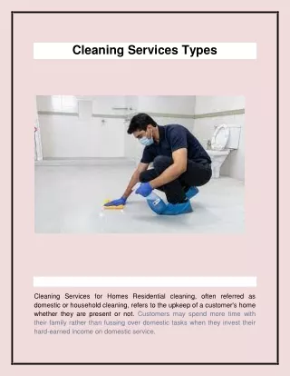 cleaning services types