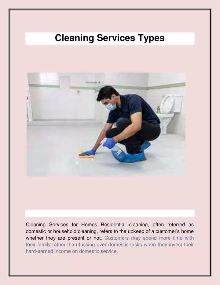cleaning services types