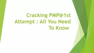 cracking pmp@1st attempt all you need