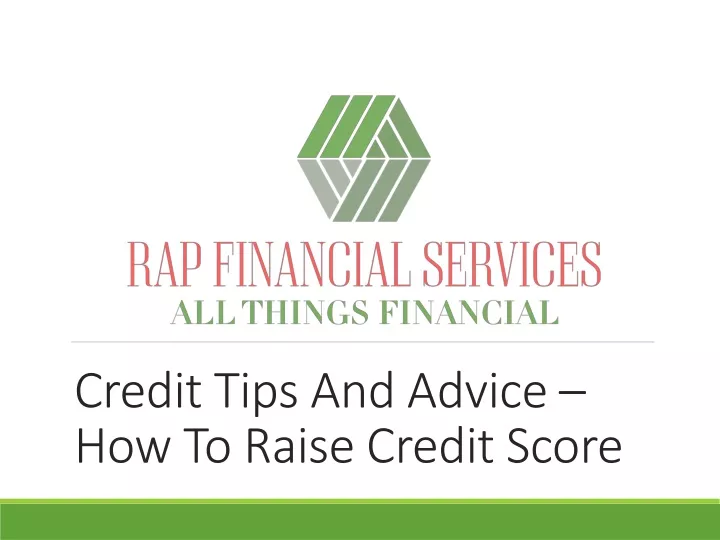 credit tips and advice how to raise credit score