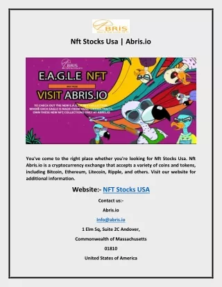 Nft Stocks Usa | Abris.io