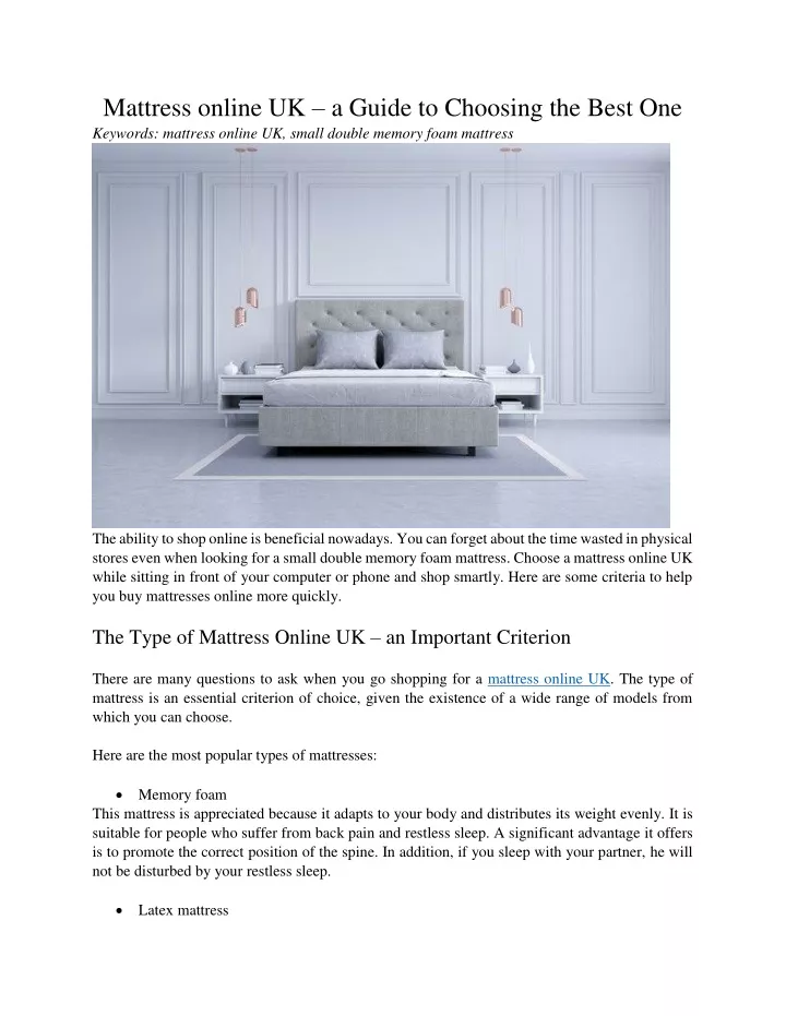 mattress online uk a guide to choosing the best