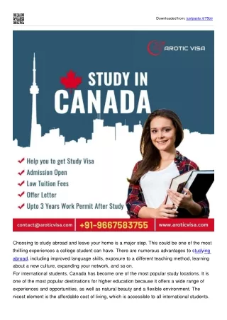 10 Reasons to study in Canada