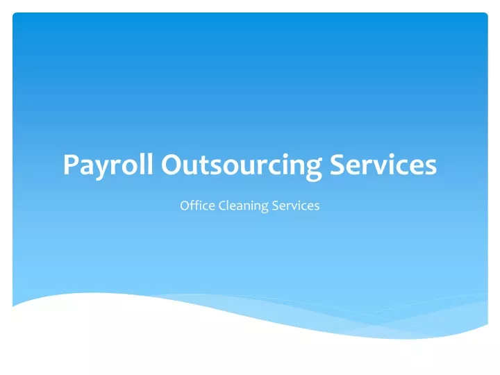 payroll outsourcing services