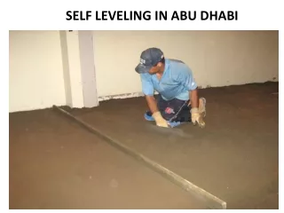 self leveling in abu dhabi