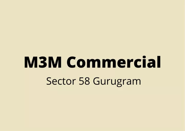 m3m commercial
