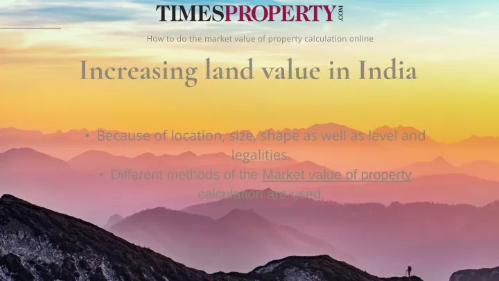 how to do the market value of property
