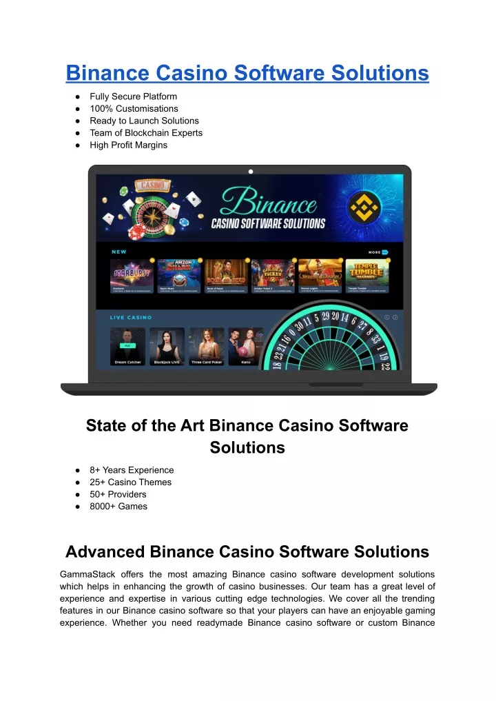 binance casino software solutions