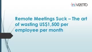 Remote Meetings Suck – Remote Meetings Suck – How to make meetings more producti