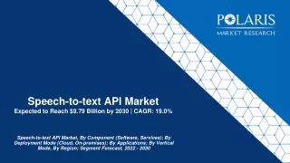 speech to text api market expected to reach 9 79 billion by 2030 cagr 19 0