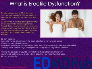 Say no more to erectile dysfunction with EDMD Hub