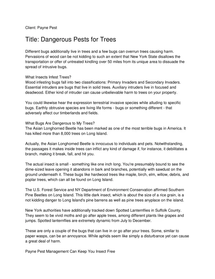 client payne pest title dangerous pests for trees