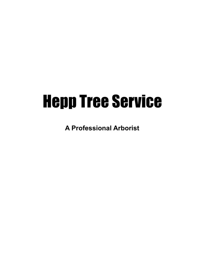 hepp tree service