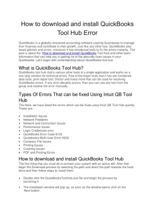 how to download and install quickbooks tool