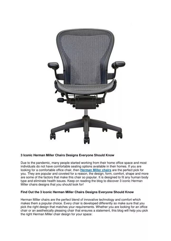 3 iconic herman miller chairs designs everyone