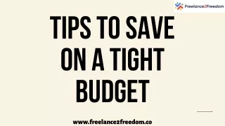 tips to save on a tight budget