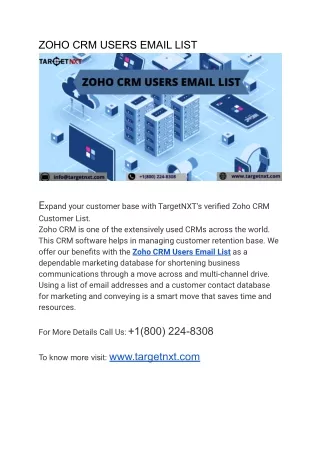 zoho crm email list
