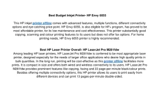 best budget inkjet printer hp envy 6055 this