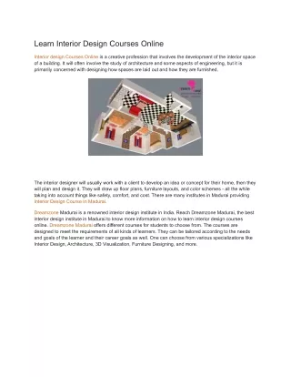 learn interior design courses online