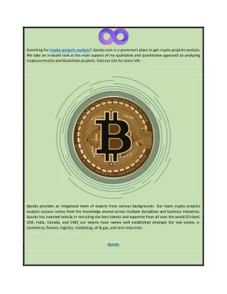 Crypto Projects Analysis | Ajoobz.com