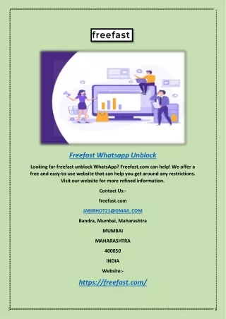 Freefast Whatsapp Unblock | Freefast.com