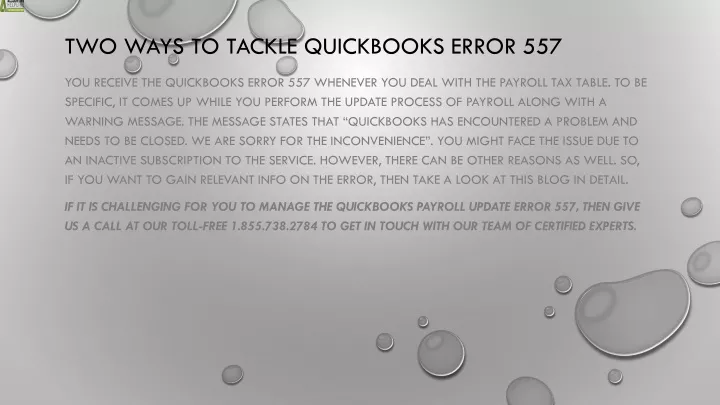 two ways to tackle quickbooks error 557