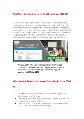 what ways can you apply o fix quickbooks error