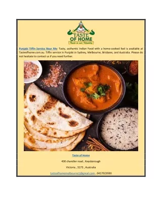 Punjabi Tiffin Service Near Me | Tasteofhome.com.au