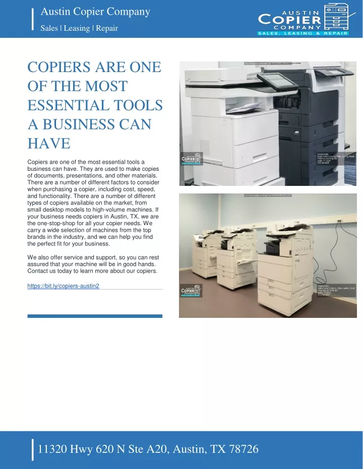 austin copier company sales leasing repair