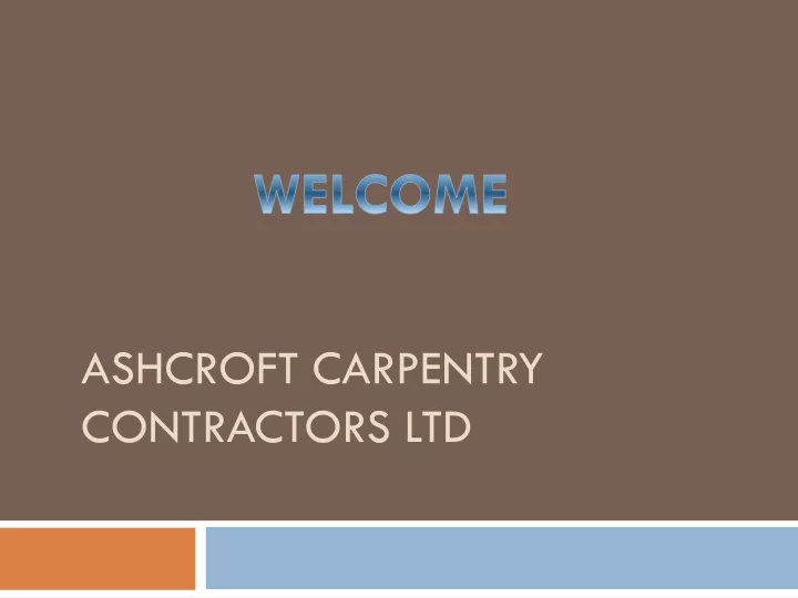 ashcroft carpentry contractors ltd